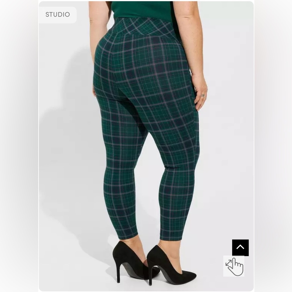 Torrid Plaid Pull-On Pixie Pant - Picture 3 of 5